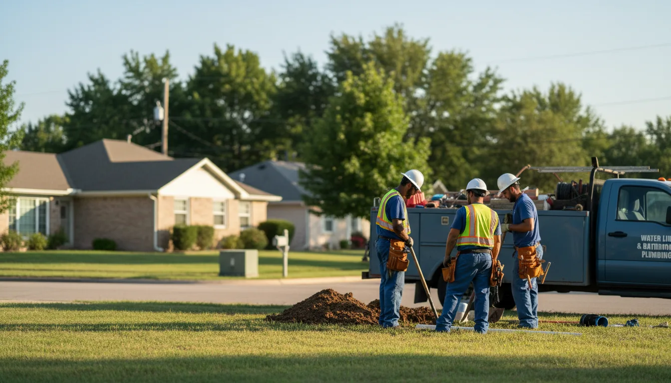 Residential water line and bathroom plumbing service in Rome, PA